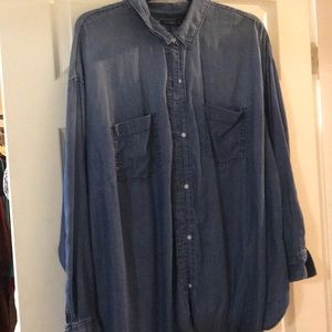 Demin style button up tunic